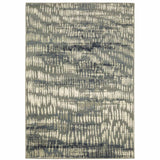 10' X 13' Grey Beige Blue And Light Blue Abstract Power Loom Stain Resistant Area Rug - Homeroots - Flyclothing LLC