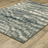 10' X 13' Grey Beige Blue And Light Blue Abstract Power Loom Stain Resistant Area Rug - Homeroots - Flyclothing LLC