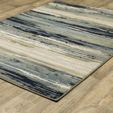10' X 13' Blue Green Grey Light Blue And Beige Abstract Power Loom Stain Resistant Area Rug - Homeroots - Flyclothing LLC