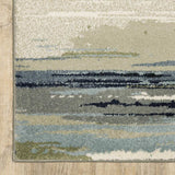 10' X 13' Blue Green Grey Light Blue And Beige Abstract Power Loom Stain Resistant Area Rug - Homeroots - Flyclothing LLC