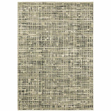 10' X 13' Beige Grey Ivory And Sage Blue Geometric Power Loom Stain Resistant Area Rug - Homeroots - Flyclothing LLC