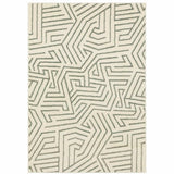 10' X 13' Gray And Ivory Geometric Power Loom Area Rug - Homeroots - Flyclothing LLC