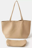 Fame Soft Solid Color Tote Bag - Trendsi - Flyclothing LLC