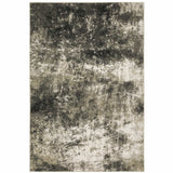 10' X 13' Charcoal Grey And Beige Abstract Power Loom Stain Resistant Area Rug - Homeroots - Flyclothing LLC