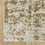 8' X 10' Beige Gold And Grey Abstract Power Loom Stain Resistant Area Rug - Homeroots - Flyclothing LLC
