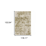 10' X 13' Beige Gold And Grey Abstract Power Loom Stain Resistant Area Rug - Homeroots - Flyclothing LLC