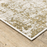 10' X 13' Beige Gold And Grey Abstract Power Loom Stain Resistant Area Rug - Homeroots - Flyclothing LLC