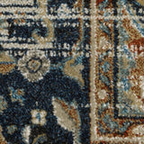 8' X 10' Beige Blue Green Rust And Grey Oriental Power Loom Stain Resistant Area Rug - Homeroots - Flyclothing LLC