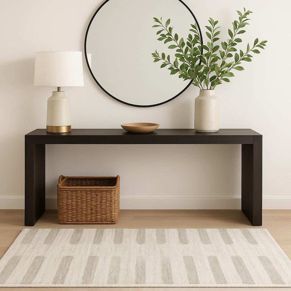 4' X 6' Ivory And Grey Geometric Shag Power Loom Stain Resistant Area Rug - Homeroots - Flyclothing LLC
