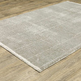 6' X 9' Grey And Ivory Geometric Shag Power Loom Stain Resistant Area Rug - Homeroots - Flyclothing LLC