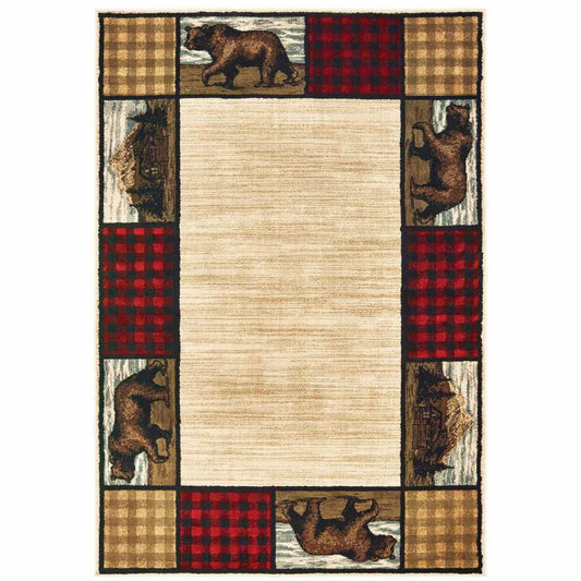 2' X 3' Ivory Southwestern Power Loom Stain Resistant Area Rug - Homeroots - Flyclothing LLC