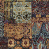 3' X 5' Blue and Gold Abstract Power Loom Area Rug - Homeroots - Flyclothing LLC