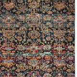 12' Runner Multi and Blue Abstract Power Loom Runner Rug - Homeroots - Flyclothing LLC