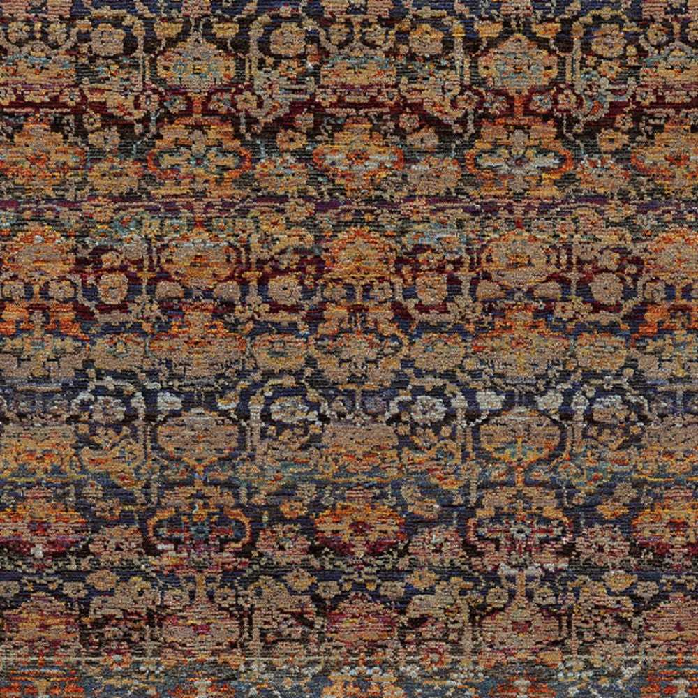 5' X 7' Blue and Ivory Abstract Power Loom Area Rug - Homeroots - Flyclothing LLC