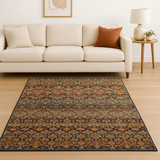 9' X 12' Blue and Ivory Abstract Power Loom Area Rug - Homeroots - Flyclothing LLC