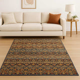 9' X 12' Blue and Ivory Abstract Power Loom Area Rug - Homeroots - Flyclothing LLC
