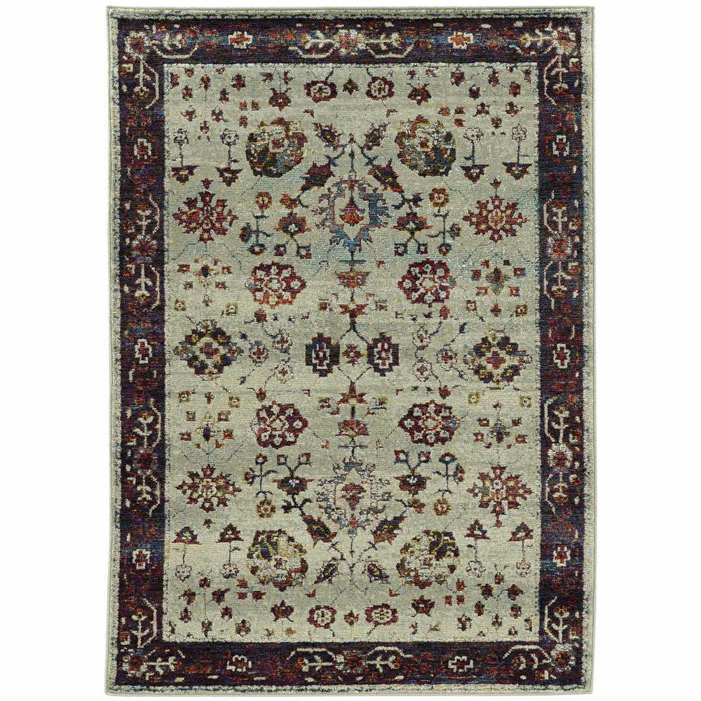 10' X 13' Red and Ivory Oriental Power Loom Area Rug - Homeroots - Flyclothing LLC