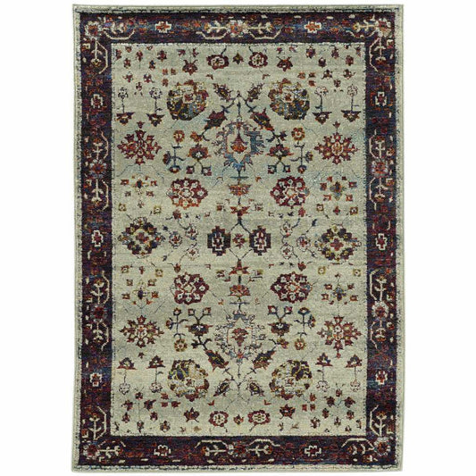 2' X 3' Red and Ivory Oriental Power Loom Area Rug - Homeroots - Flyclothing LLC