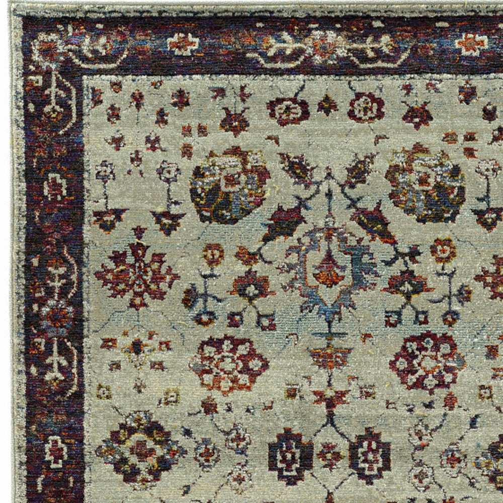 8' X 11' Red and Ivory Oriental Power Loom Area Rug - Homeroots - Flyclothing LLC