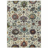 8' X 11' Purple and Gray Oriental Power Loom Area Rug - Homeroots - Flyclothing LLC