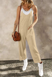 Pocketed Spaghetti Strap Wide Leg Jumpsuit - Trendsi - Flyclothing LLC