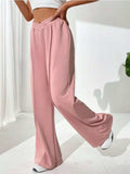 Elastic Waist Wide Leg Pants - Trendsi - Flyclothing LLC
