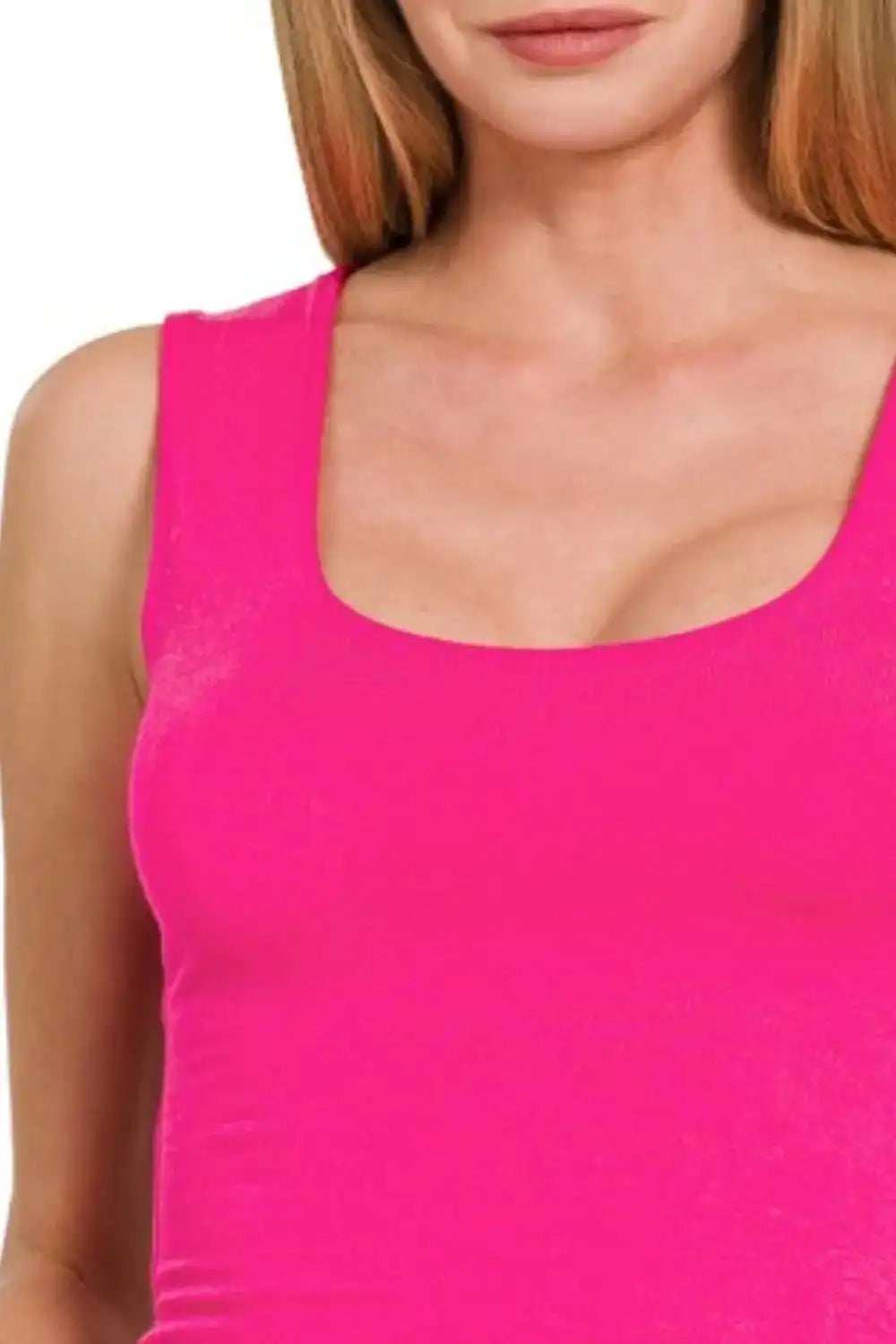 Zenana Double Layered Cropped Tank Top - Trendsi - Flyclothing LLC