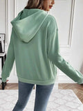 Drawstring Long Sleeve Hoodie with Kangaroo Pocket - Trendsi - Flyclothing LLC
