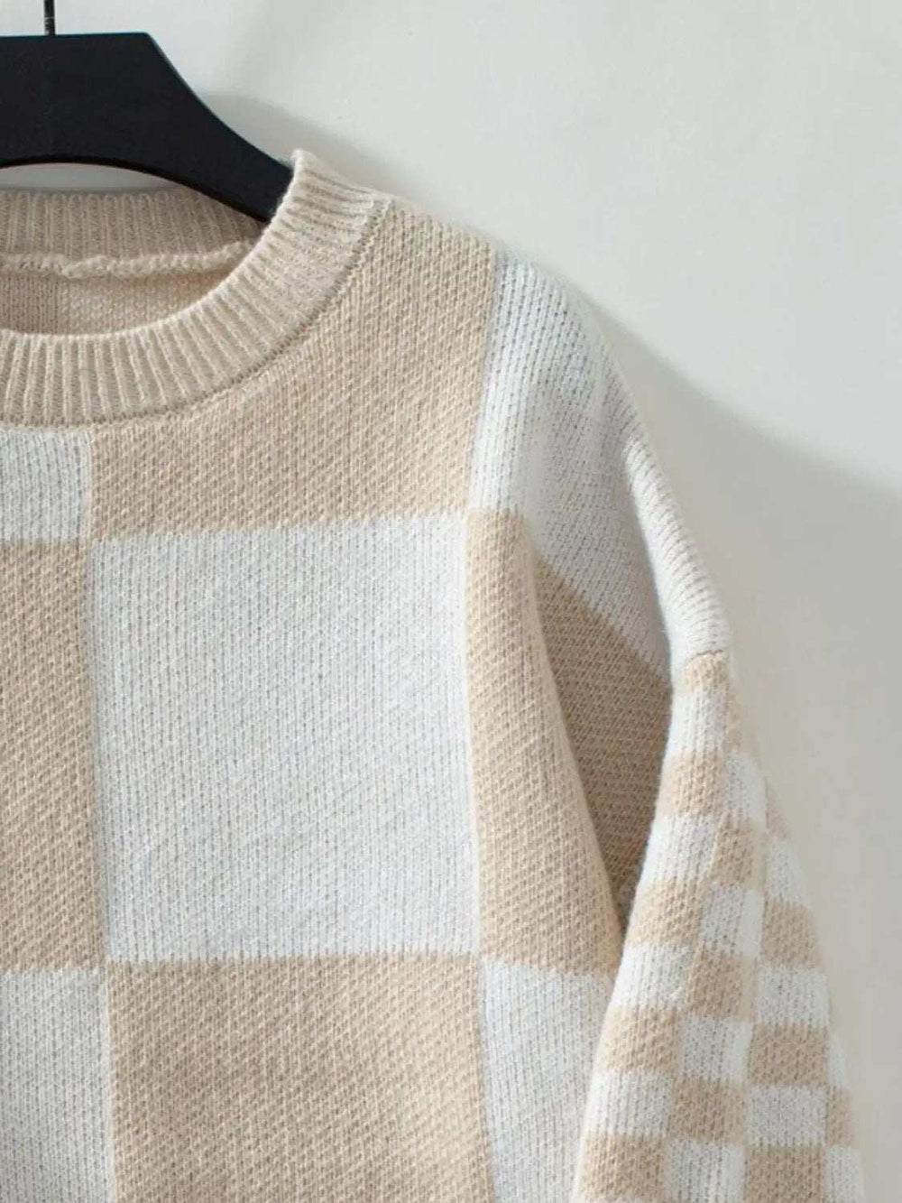 Color Block Round Neck Long Sleeve Sweater - Trendsi - Flyclothing LLC