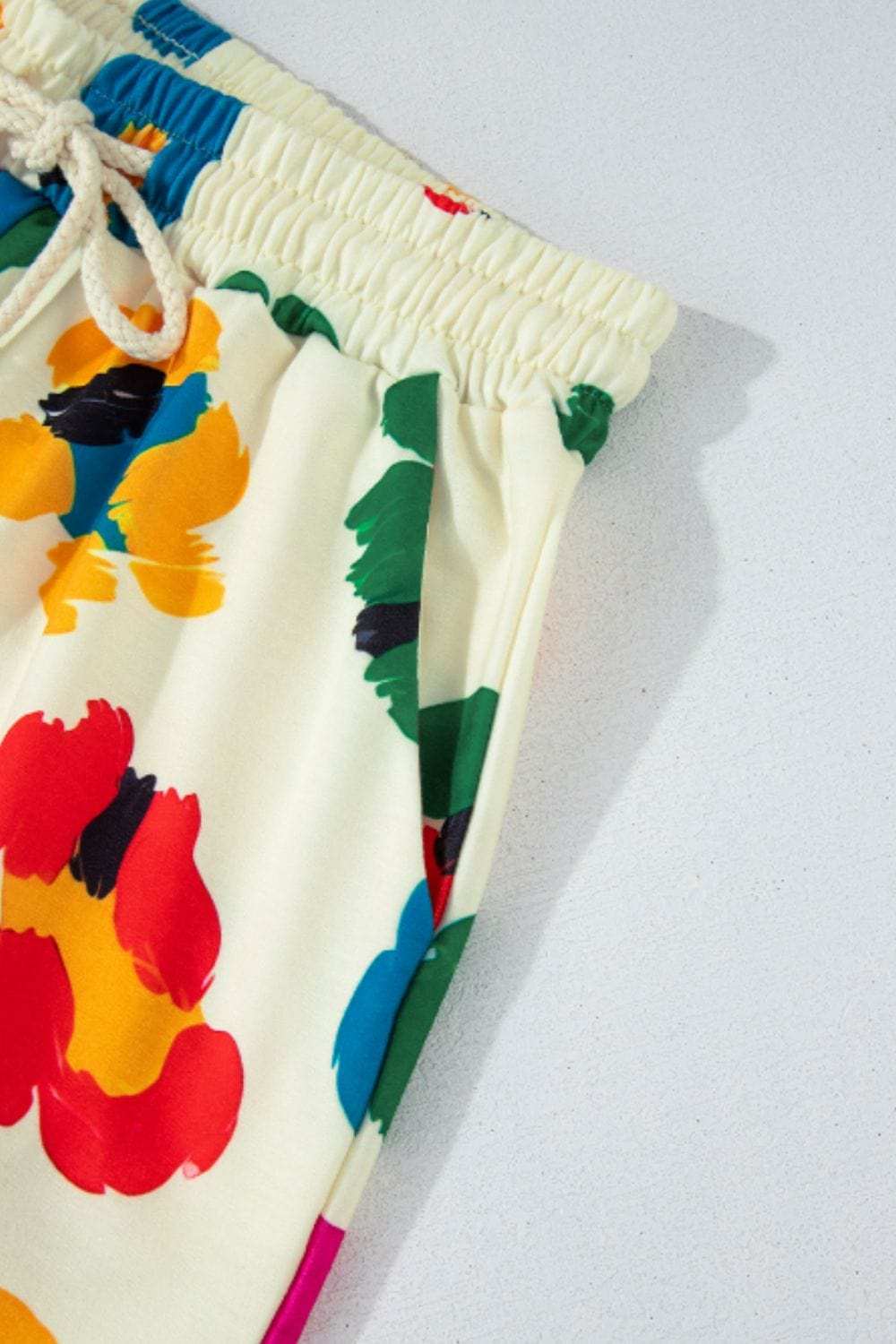 Leopard Round Neck Long Sleeve Top and Drawstring Shorts Set - Trendsi - Flyclothing LLC