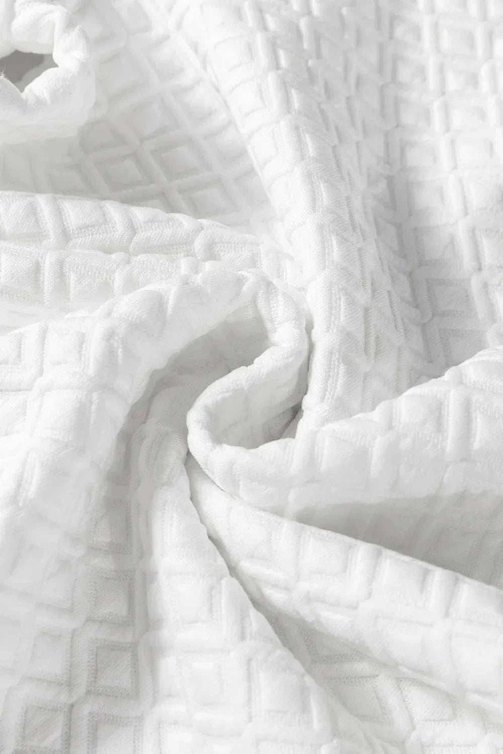 Textured Round Neck Long Sleeve Top - Trendsi - Flyclothing LLC