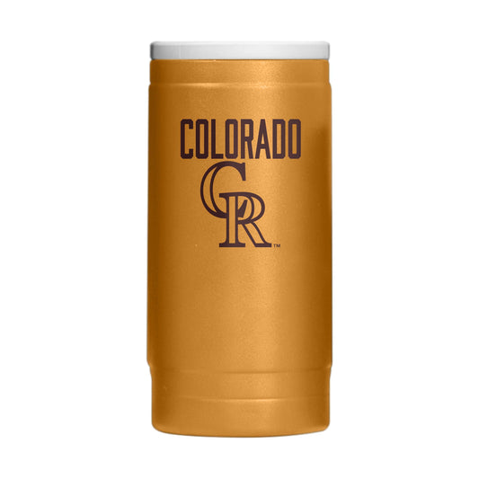 Colorado Rockies Huddle Powder Coat Slim Can Coolie - Logo Brands - Flyclothing LLC