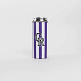 Colorado Rockies 12oz Striped Powdercoat SlimCan Coolie - Logo Brands - Flyclothing LLC
