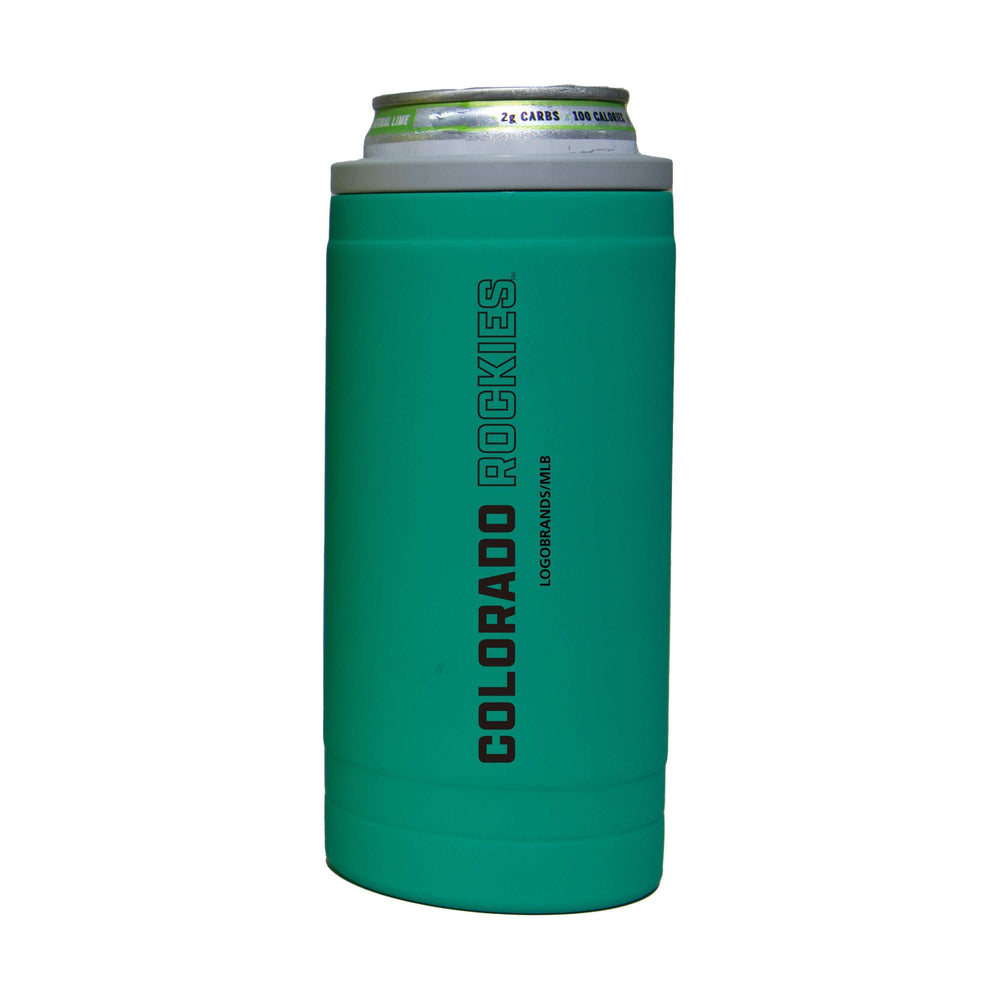Colorado Rockies 12oz Optic Stacked Soft Touch Slim Coolie - Logo Brands - Flyclothing LLC