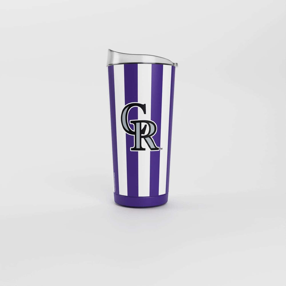 Colorado Rockies 20oz Striped Powder Coat Tumbler - Logo Brands - Flyclothing LLC