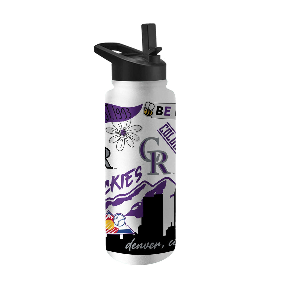 Colorado Rockies 34oz Native Quencher Bottle - Logo Brands - Flyclothing LLC
