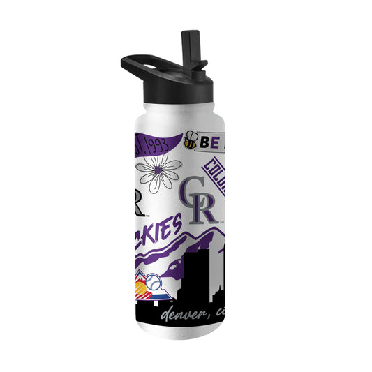 Colorado Rockies 34oz Native Quencher Bottle - Logo Brands - Flyclothing LLC