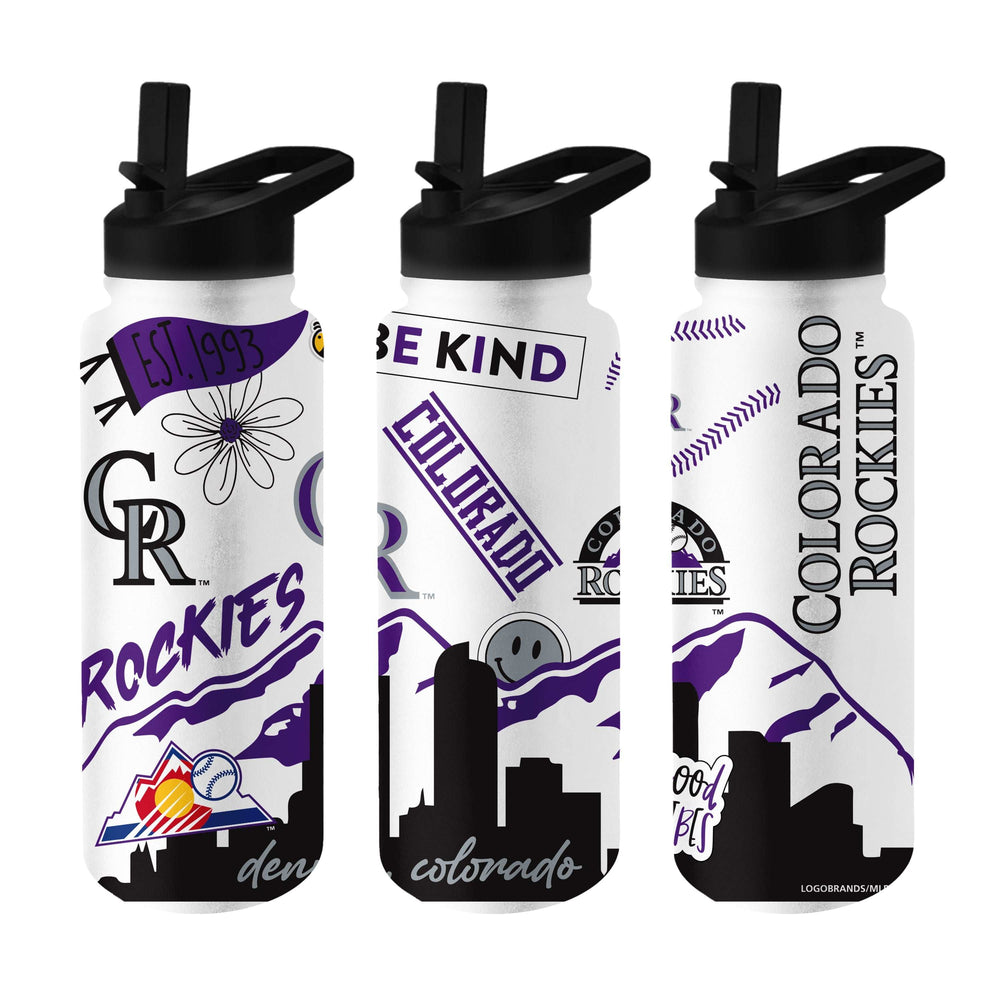 Colorado Rockies 34oz Native Quencher Bottle - Logo Brands - Flyclothing LLC