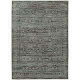 9' X 12' Blue Green Oriental Power Loom Area Rug - Homeroots - Flyclothing LLC