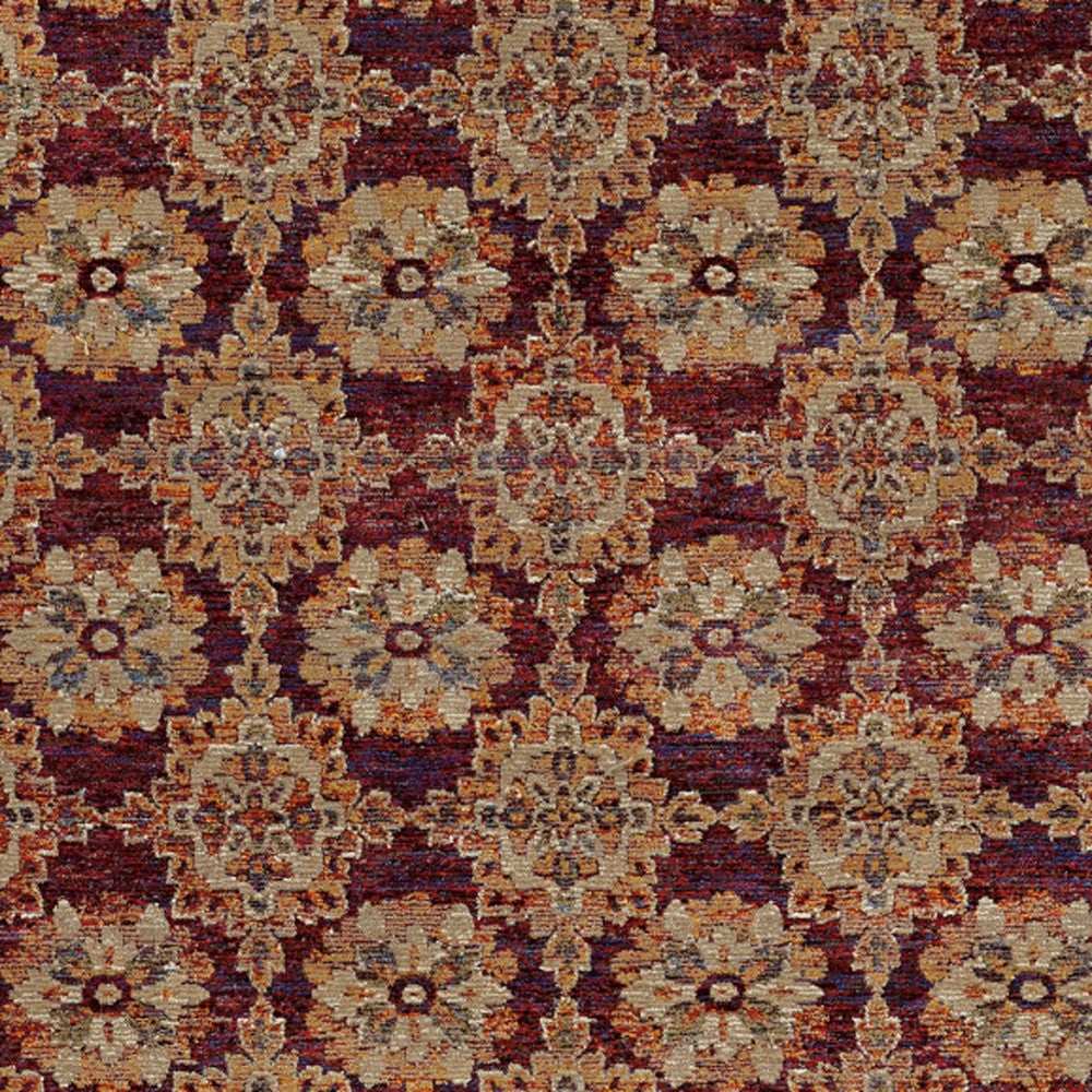 10' X 13' Red and Gold Oriental Power Loom Area Rug - Homeroots - Flyclothing LLC