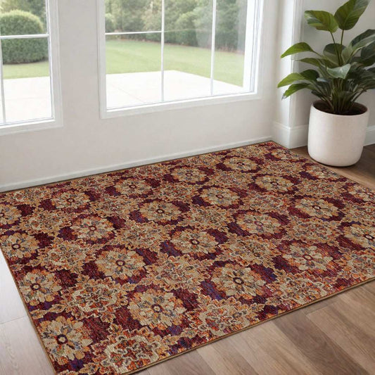 2' X 3' Oriental Power Loom Area Rug - Homeroots - Flyclothing LLC