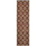 8' Runner Red and Gold Oriental Power Loom Runner Rug - Homeroots - Flyclothing LLC