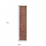 12' Runner Red and Gold Oriental Power Loom Runner Rug - Homeroots - Flyclothing LLC