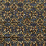 3' X 5' Blue and Gold Oriental Power Loom Area Rug - Homeroots - Flyclothing LLC
