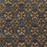 7' X 10' Blue and Gold Oriental Power Loom Area Rug - Homeroots - Flyclothing LLC