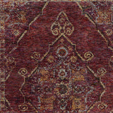 3' X 5' Red and Gold Oriental Power Loom Area Rug - Homeroots - Flyclothing LLC