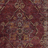 5' X 7' Red and Gold Oriental Power Loom Area Rug - Homeroots - Flyclothing LLC