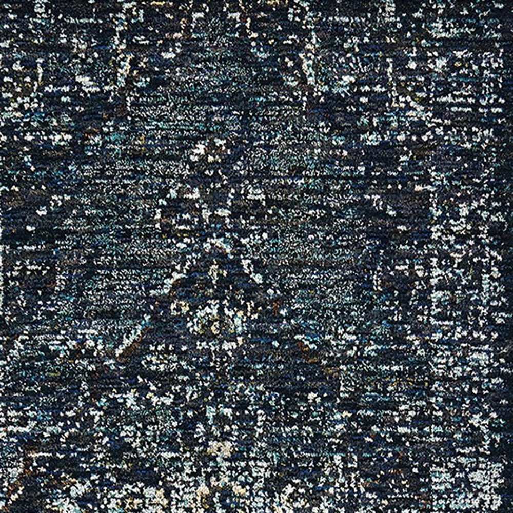 12' Runner Blue and Brown Oriental Power Loom Runner Rug - Homeroots - Flyclothing LLC