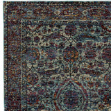 2' X 3' Blue and Purple Oriental Power Loom Area Rug - Homeroots - Flyclothing LLC