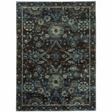 2' X 3' Navy Blue Oriental Power Loom Area Rug - Homeroots - Flyclothing LLC